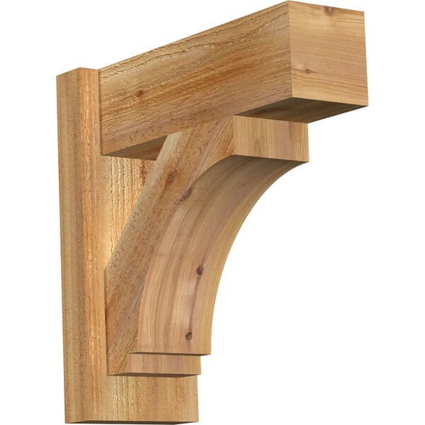 Ekena Millwork Imperial Block Rough Sawn Outlooker, Western Red Cedar, 6"W x 16"D x 16"H OUT06X16X16IMP05RWR - main